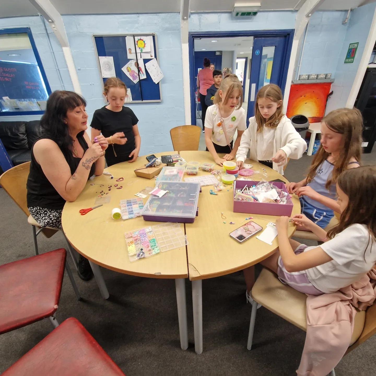 Young people enjoying a club evening together.