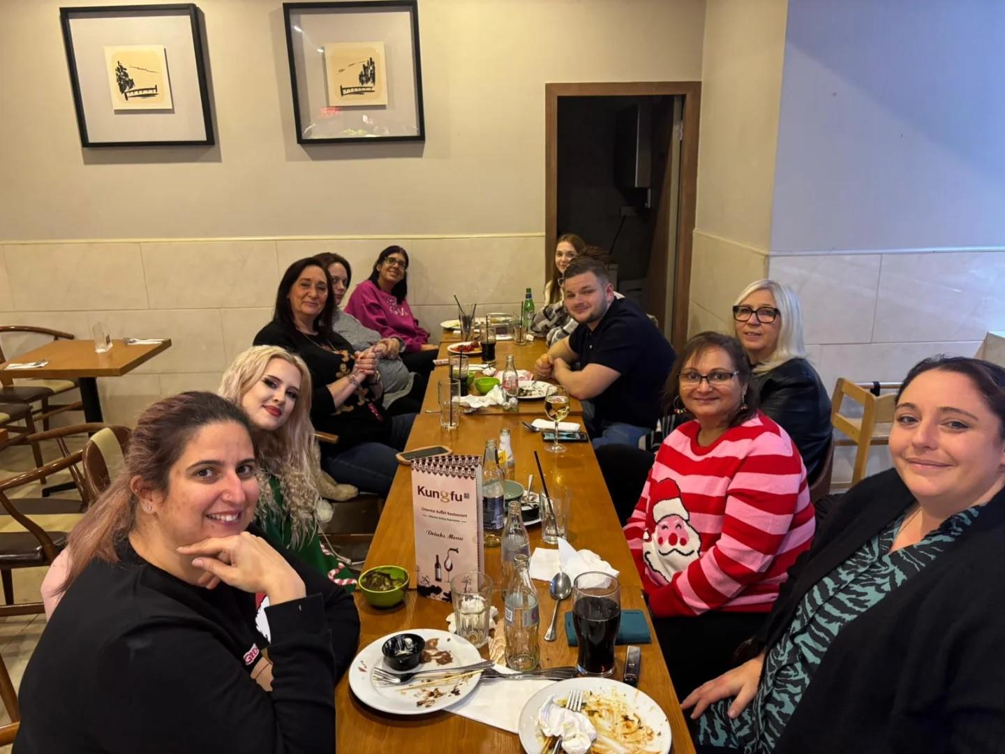 Young people enjoying a social session at the youth club.